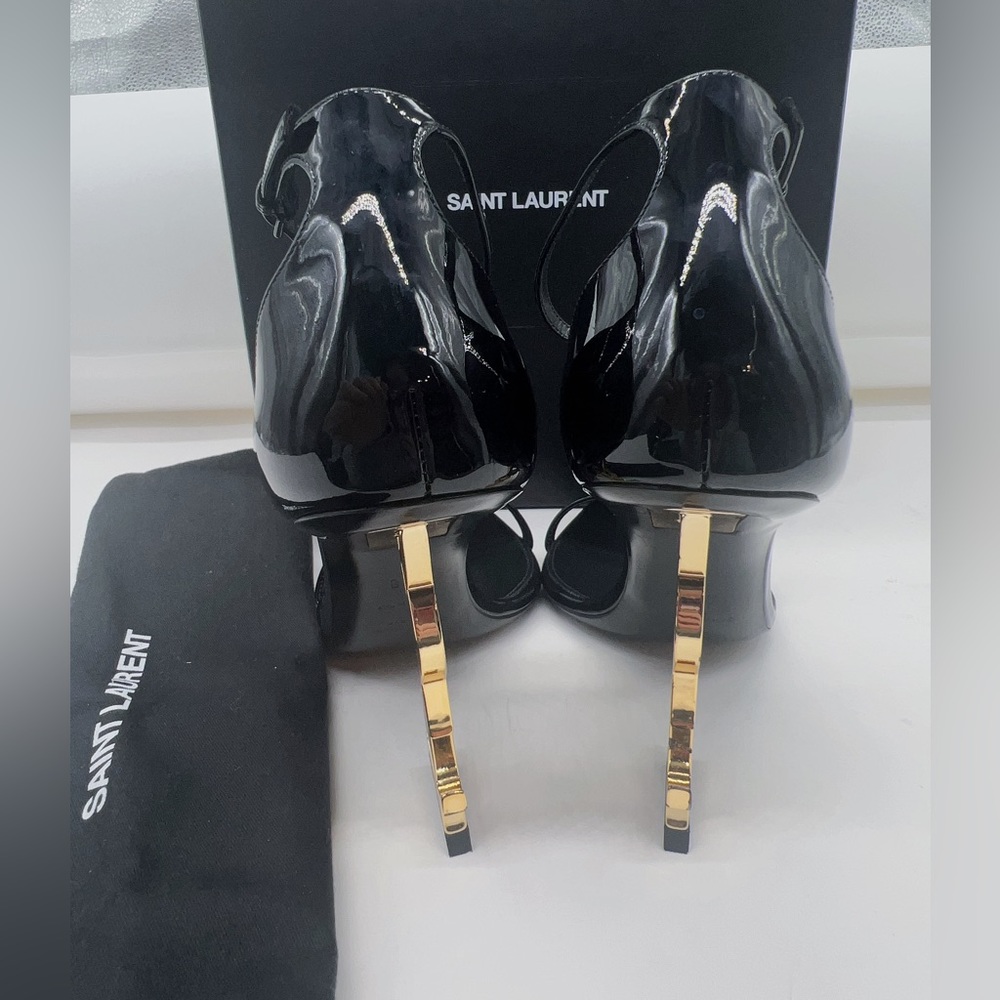 Saint Laurent Opyum Patent Leather Sandals - Picture 10 of 15
